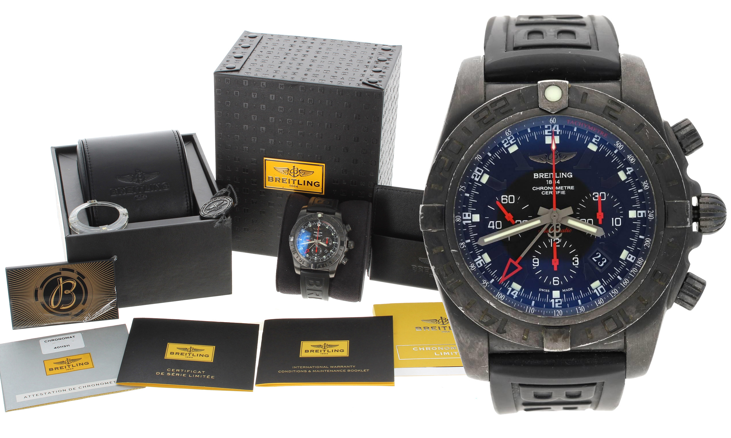 Breitling Chronomat Chronometre GMT limited edition PVD coated automatic stainless steel gentleman's