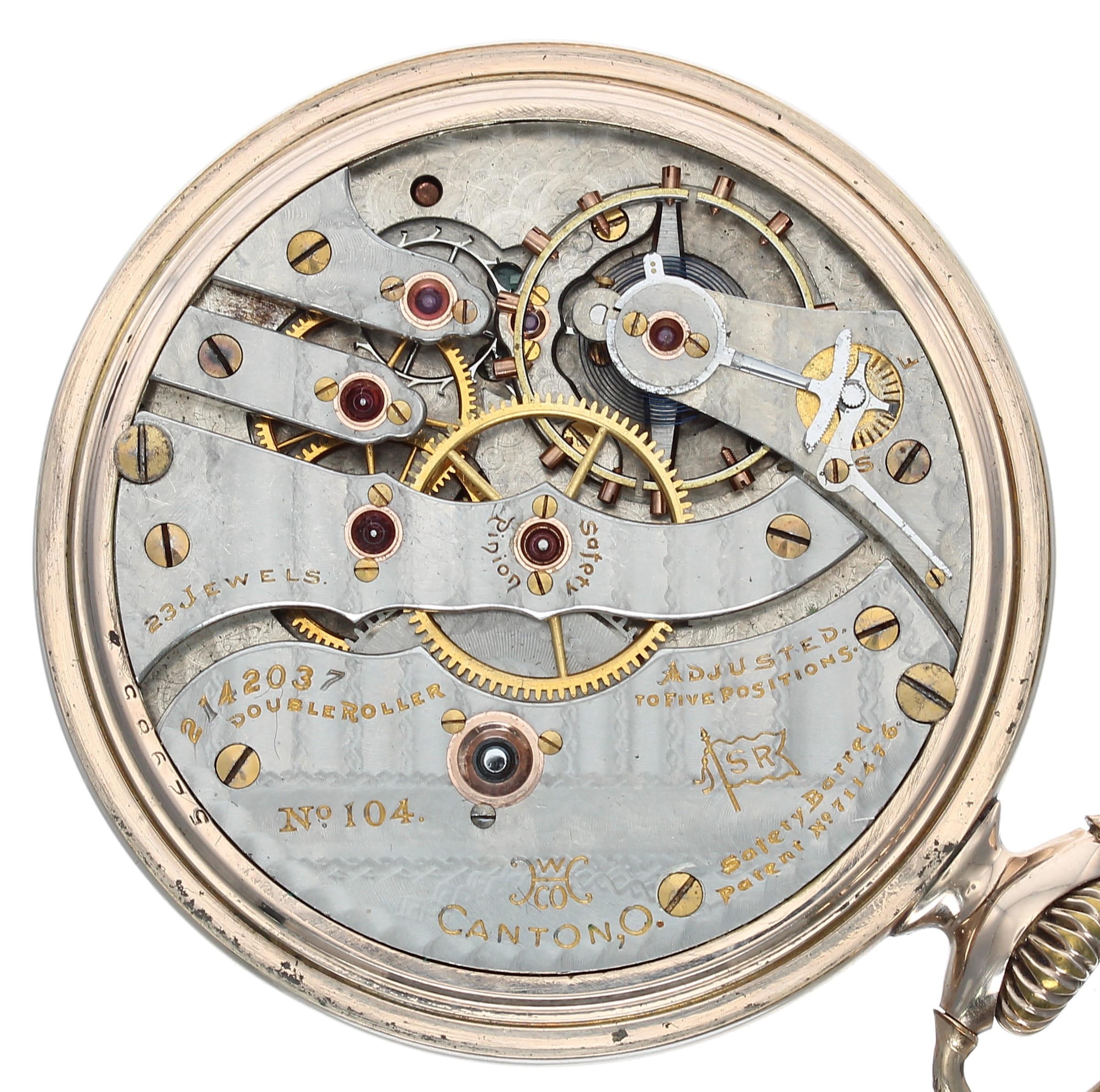 Hampden Watch Co. gold plated lever set pocket watch, circa 1905, signed 23 jewel adjusted to five - Image 3 of 4