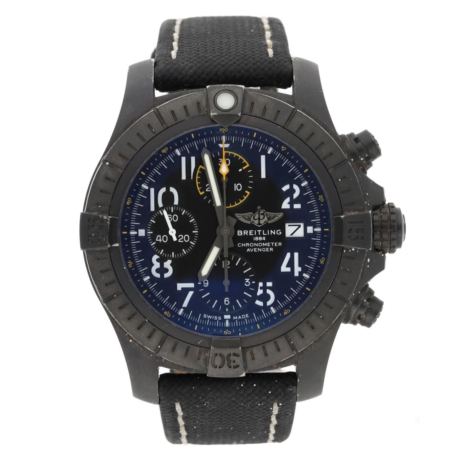 Breitling Avenger Chronograph 45 Night Mission Chronometre DLC-coated titanium automatic gentleman's - Image 2 of 4