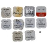 Omega - Selection of Omega wristwatch parts to include part no's. 470-1451, 484-1246, 680-1580A,