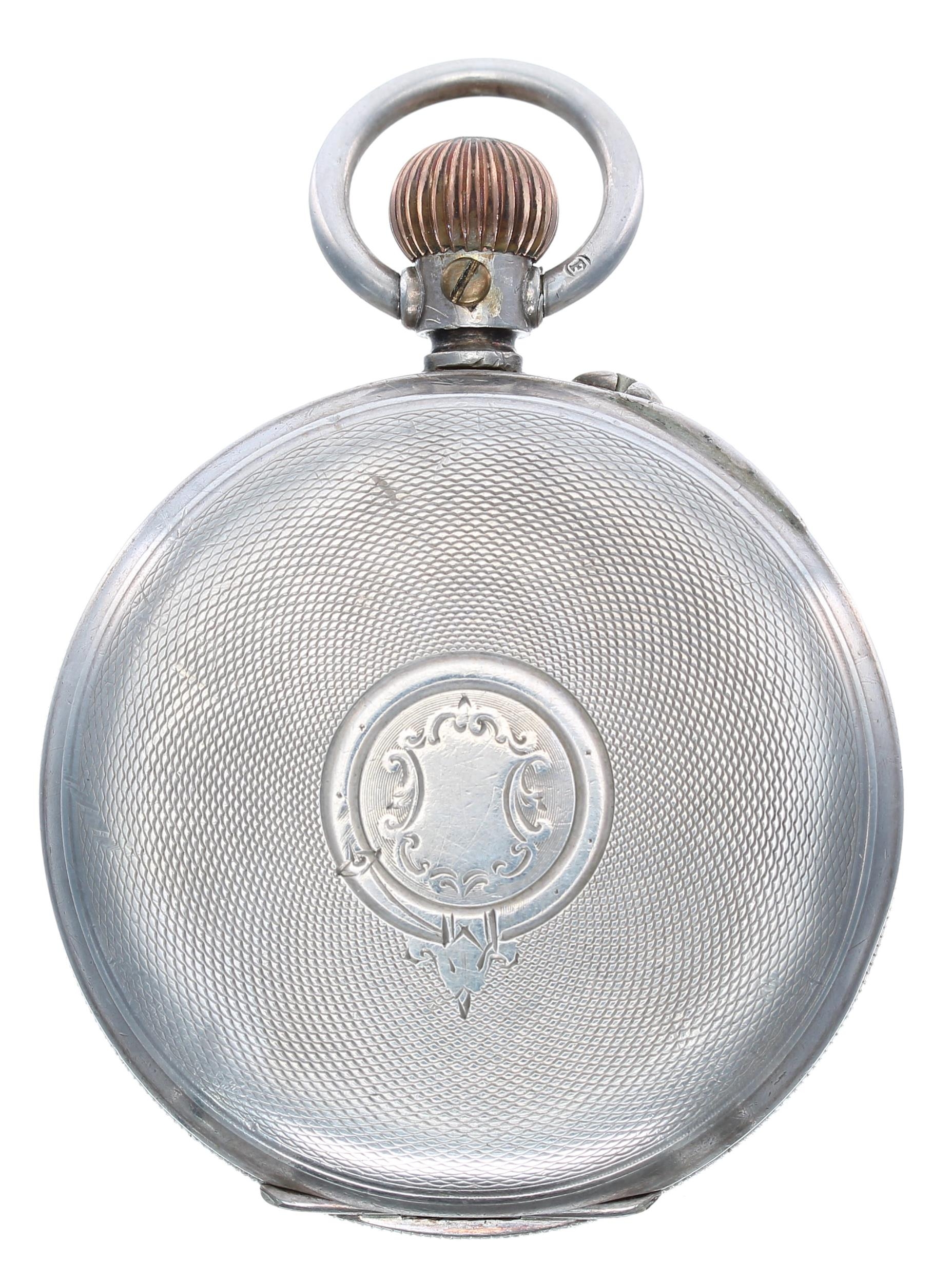 West End Watch Co. 'Excelsior' silver (0.925) lever pocket watch, Longines cal. 19.96 signed - Image 4 of 4