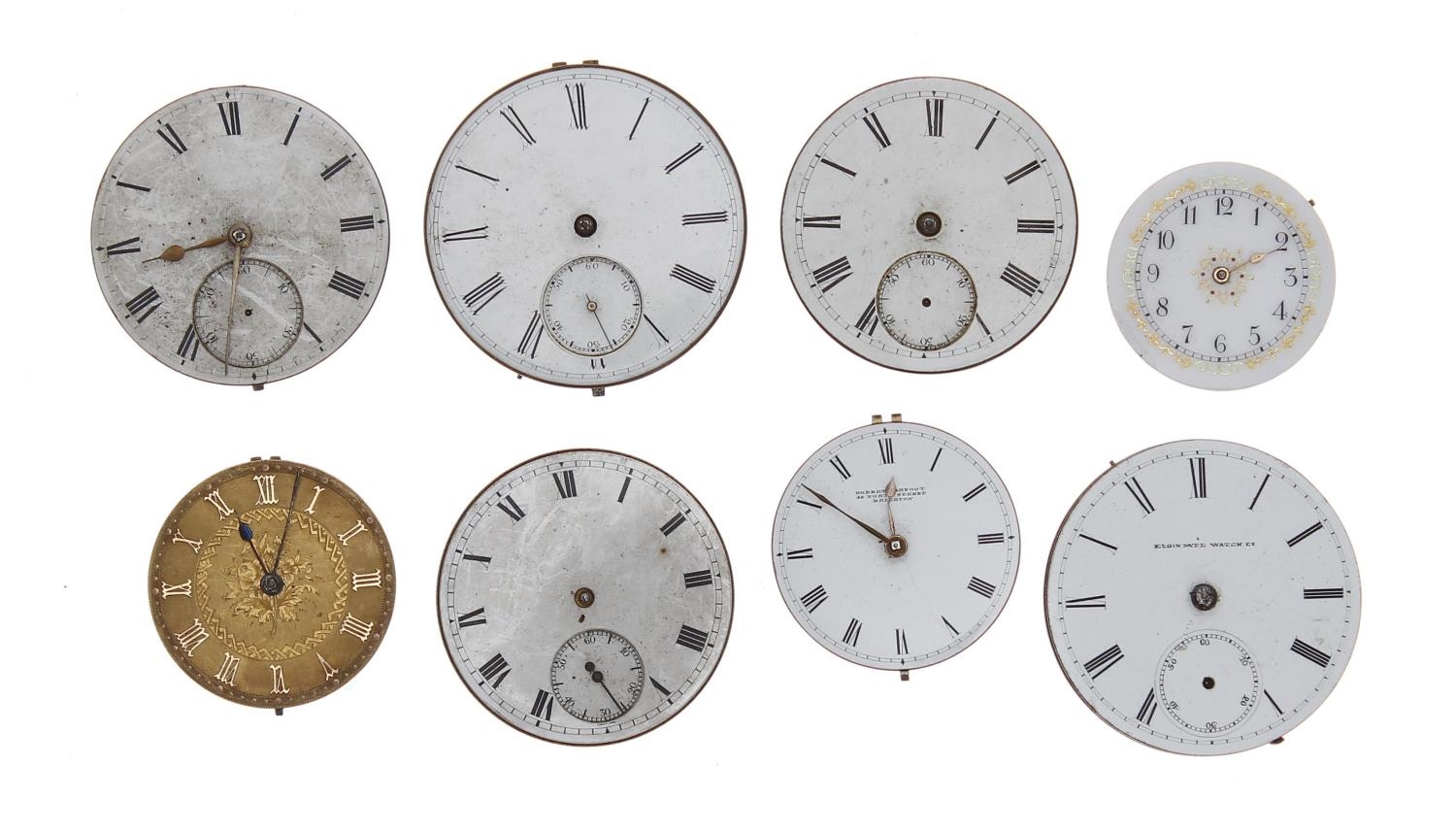 Five fusee lever pocket watch movements, makers Robert Barfoot, Brighton; G.A. Adkins & Co., - Image 2 of 2