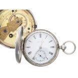 E.R Davies, Shrewsbury & Wem - Victorian silver fusee lever hunter pocket watch, London 1879, signed