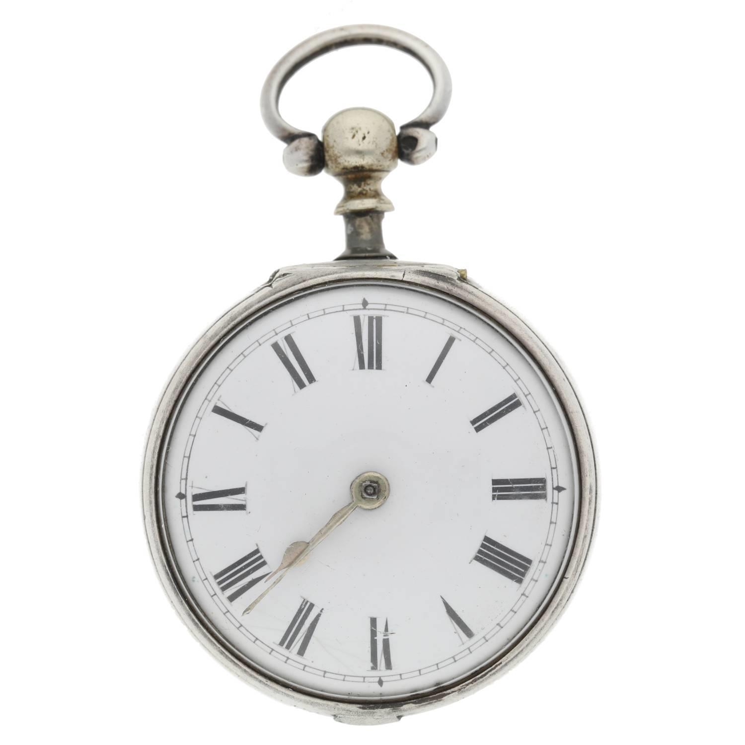 J. Richards, London - English George III silver pair cased verge pocket watch, London 1772, signed - Image 3 of 10