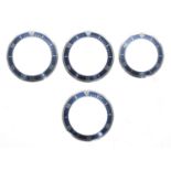 Omega - Four bezels with blue inserts