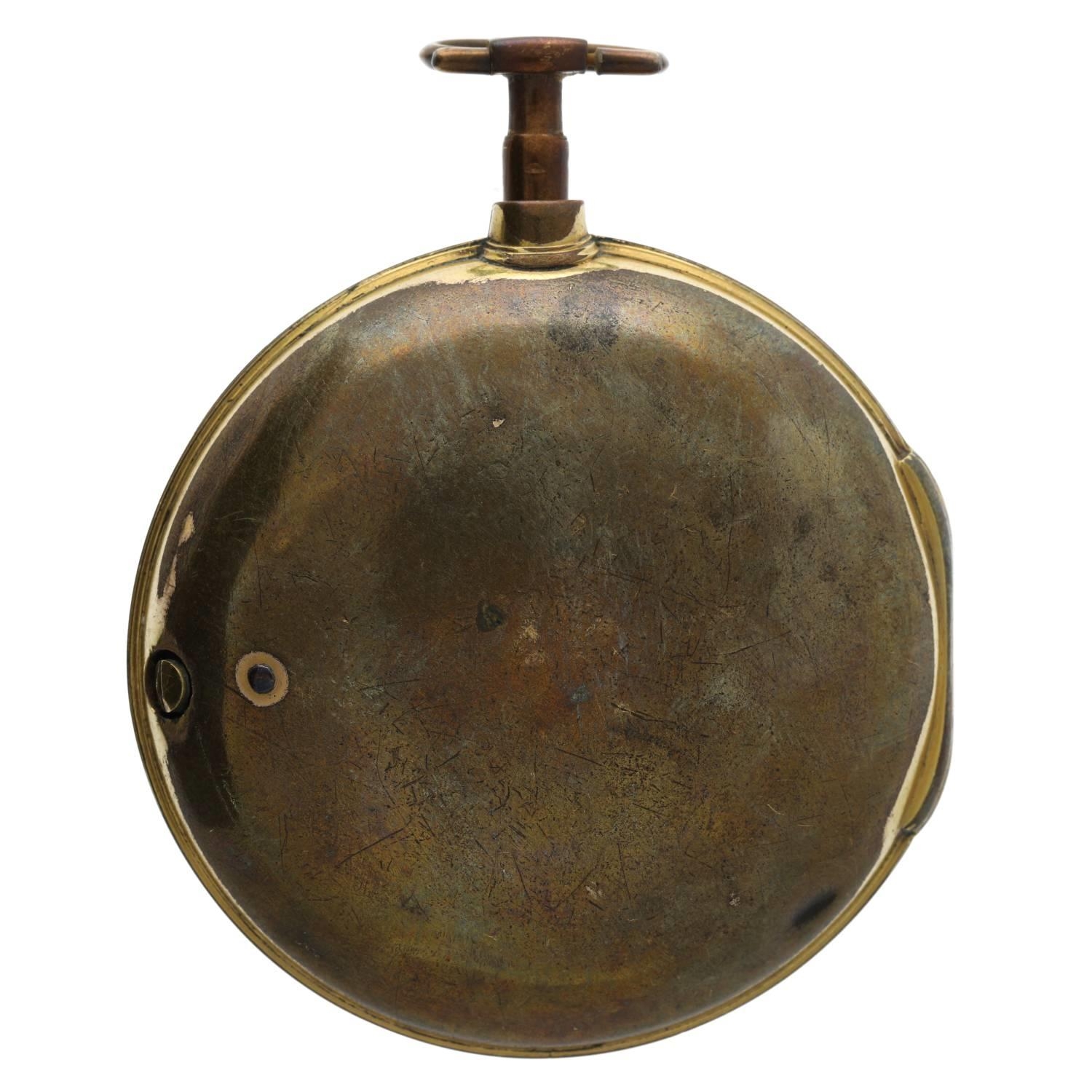 Pistor, Leadenhall Street - late 18th century English 'Doctors' gilt metal verge pocket watch, - Image 5 of 7