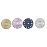 Rolex - Four Rolex Oyster Perpetual Datejust lady's wristwatch dials (4)