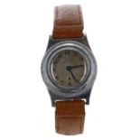 Harwood 'bumper' automatic mid-size nickel/chrome cased gentleman's wristwatch, silvered dial with