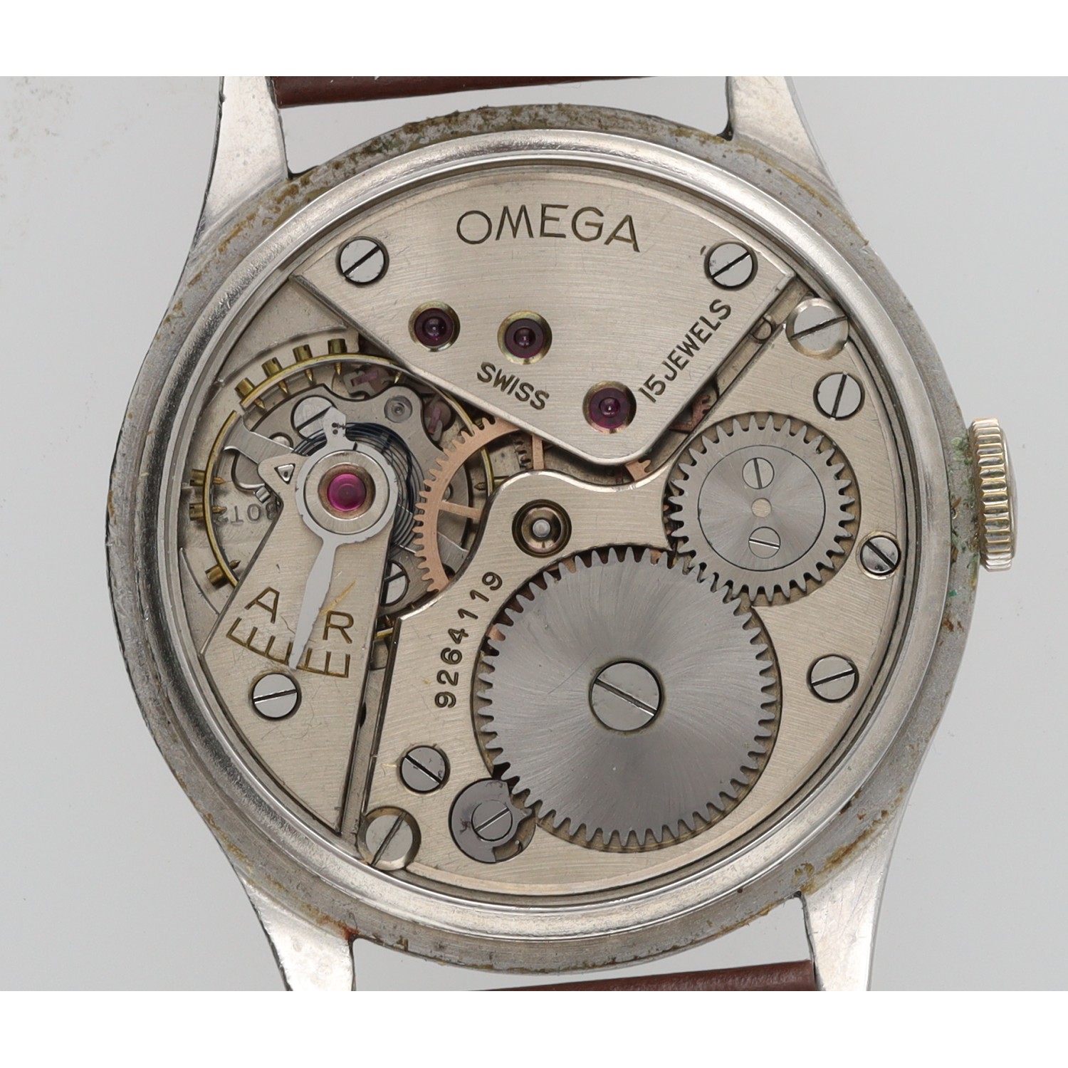 Omega stainless steel gentleman's wristwatch, case no. 10110871, serial no. 9264xxx, circa 1939, - Image 5 of 8