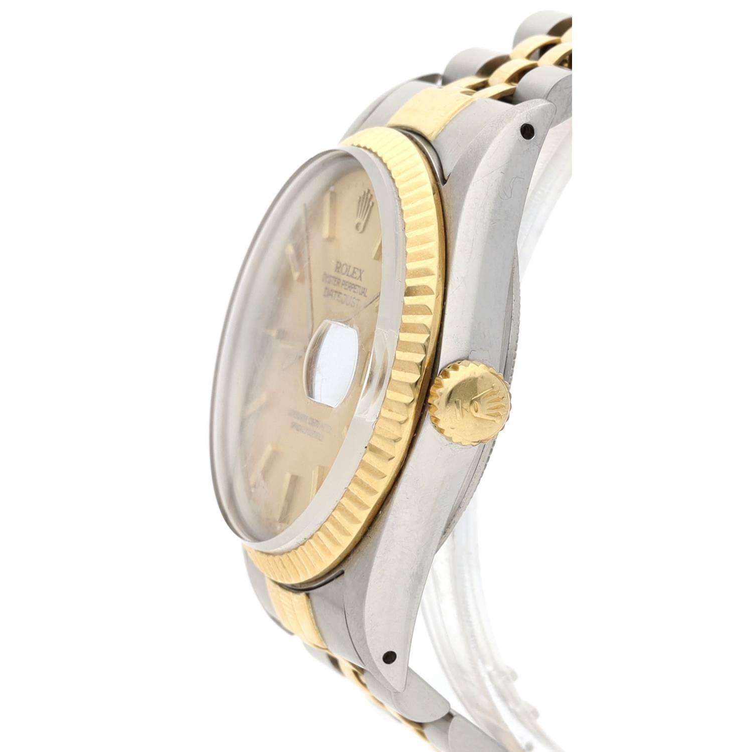 Rolex Oyster Perpetual Datejust gold and stainless steel gentleman's wristwatch, reference no. - Image 2 of 5