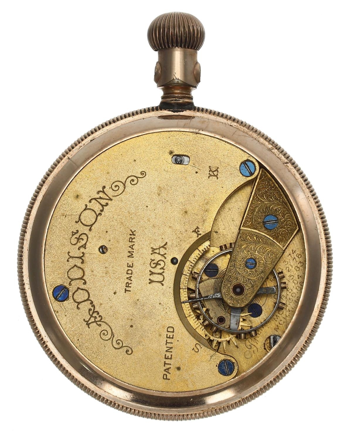 Waterbury Watch Co. Addison Series K duplex gold plated pocket watch, signed movement, signed - Bild 2 aus 3