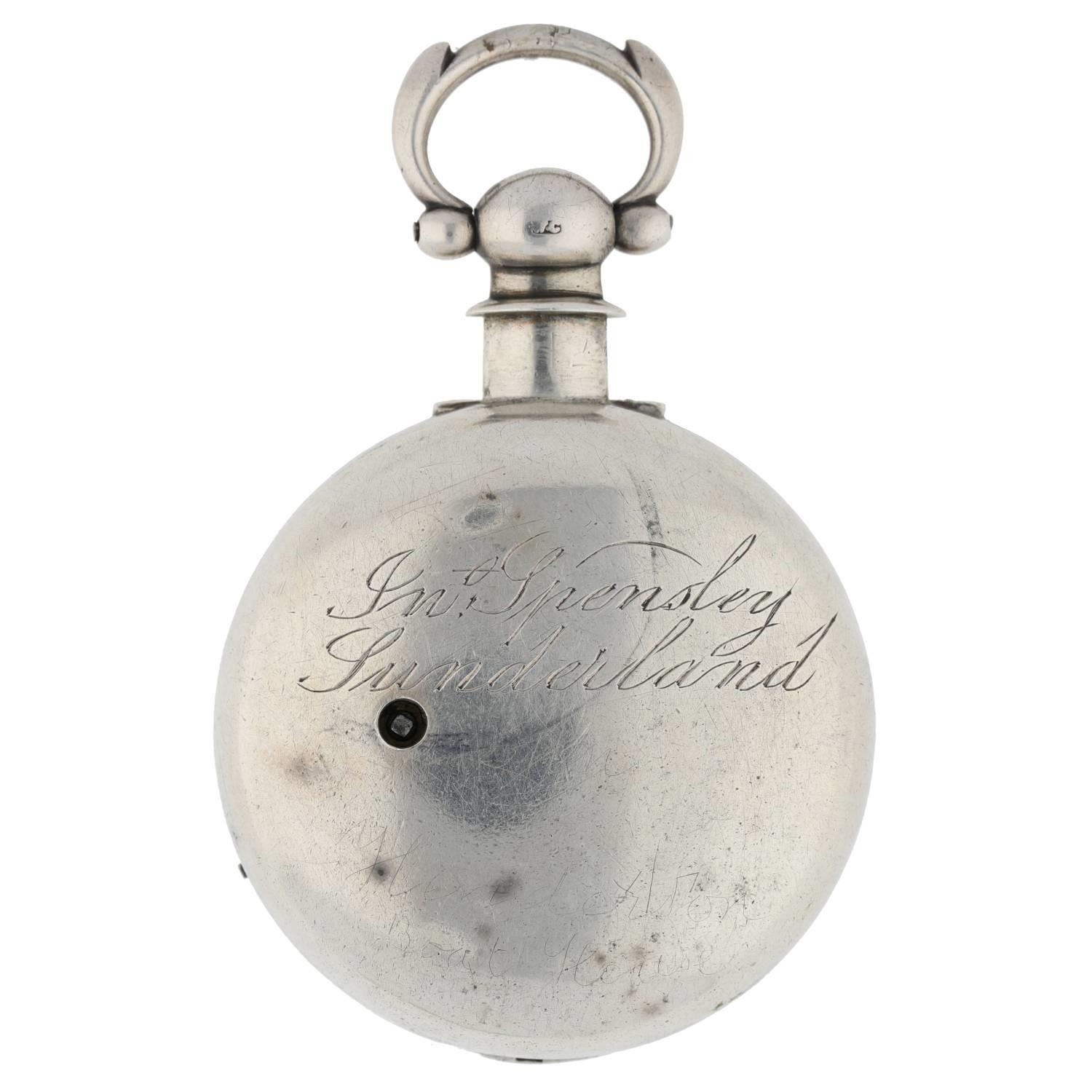 D. Vander Velde, Sunderland - early 19th century English silver pair cased verge pocket watch, - Image 9 of 10
