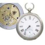 Railway Interest - American Waltham 'W'm Ellery' Midland Railway nickel cased lever pocket watch,