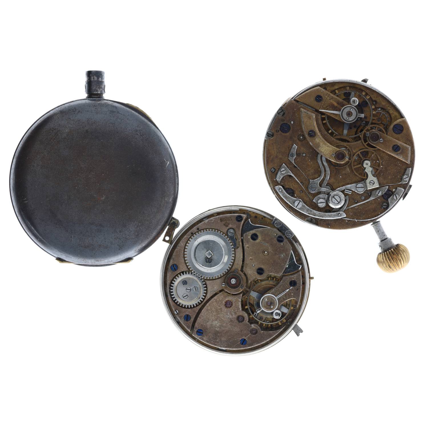 Three repeater pocket watch movements for repair (3) - Image 3 of 3