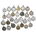 Large quantity of assorted pocket watches for repair/spares (25 approx)