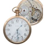 Elgin National Watch Co. 'B.W. Raymond' gold plated lever set pocket watch, circa 1910, signed 19