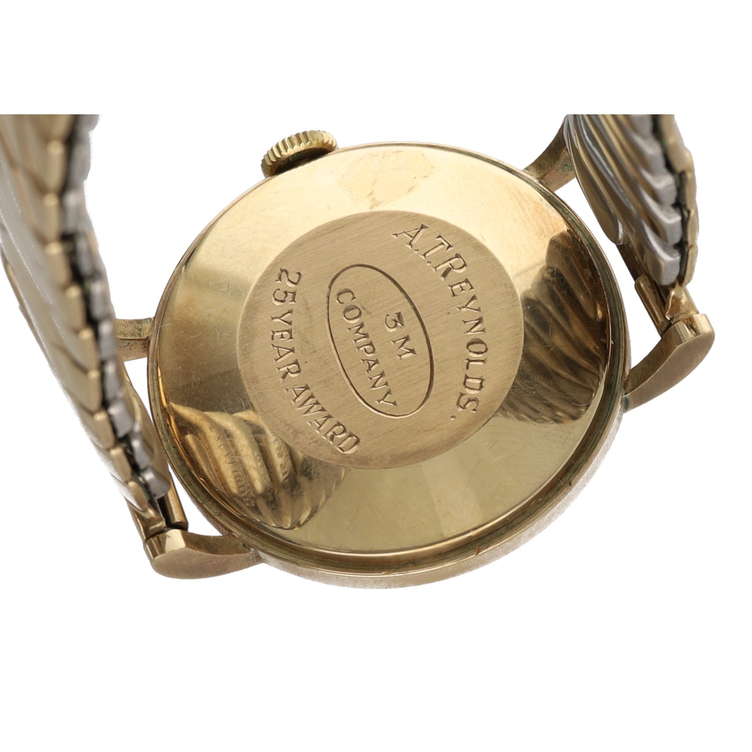 Longines 9ct gentleman's wristwatch, case no. 924, serial no. 9511243, circa 1954, circular silvered - Image 2 of 2