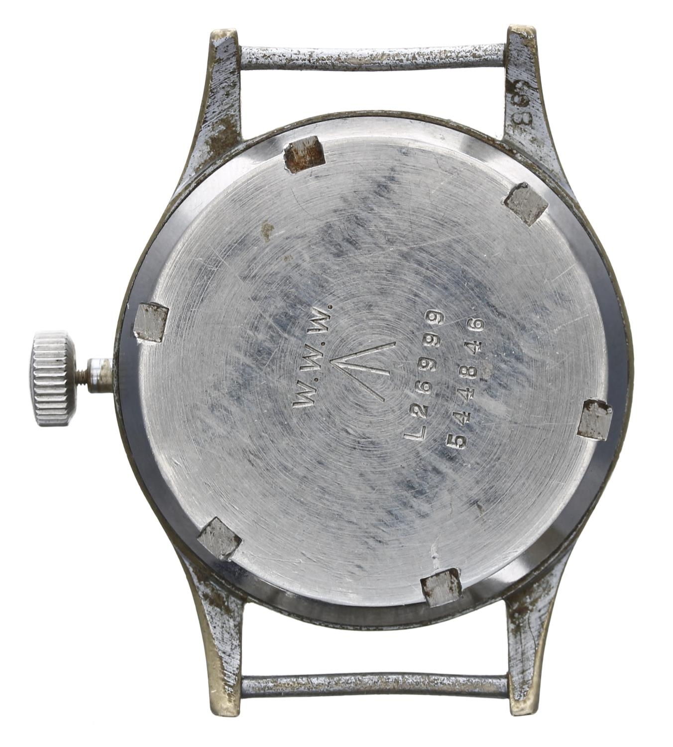 British Military issue nickel and stainless steel gentleman's wristwatch, Vertex signed circular - Image 2 of 3