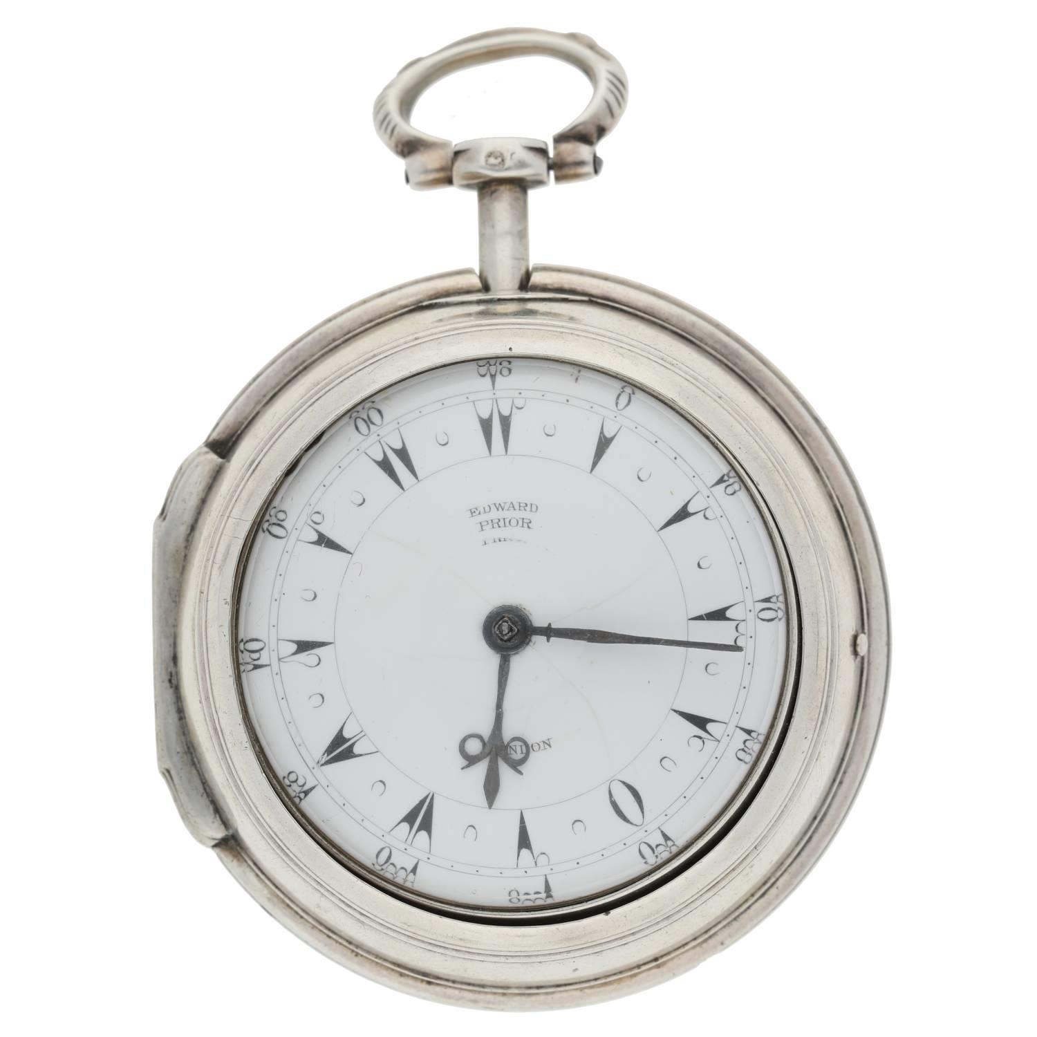 Edward Prior, London - 19th century silver pair cased verge pocket watch made for the Turkish - Image 2 of 10