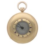 Lepine, Paris - French early 19th century 18k cylinder quarter repeating half hunter pocket watch,