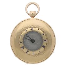 Lepine, Paris - French early 19th century 18k cylinder quarter repeating half hunter pocket watch,