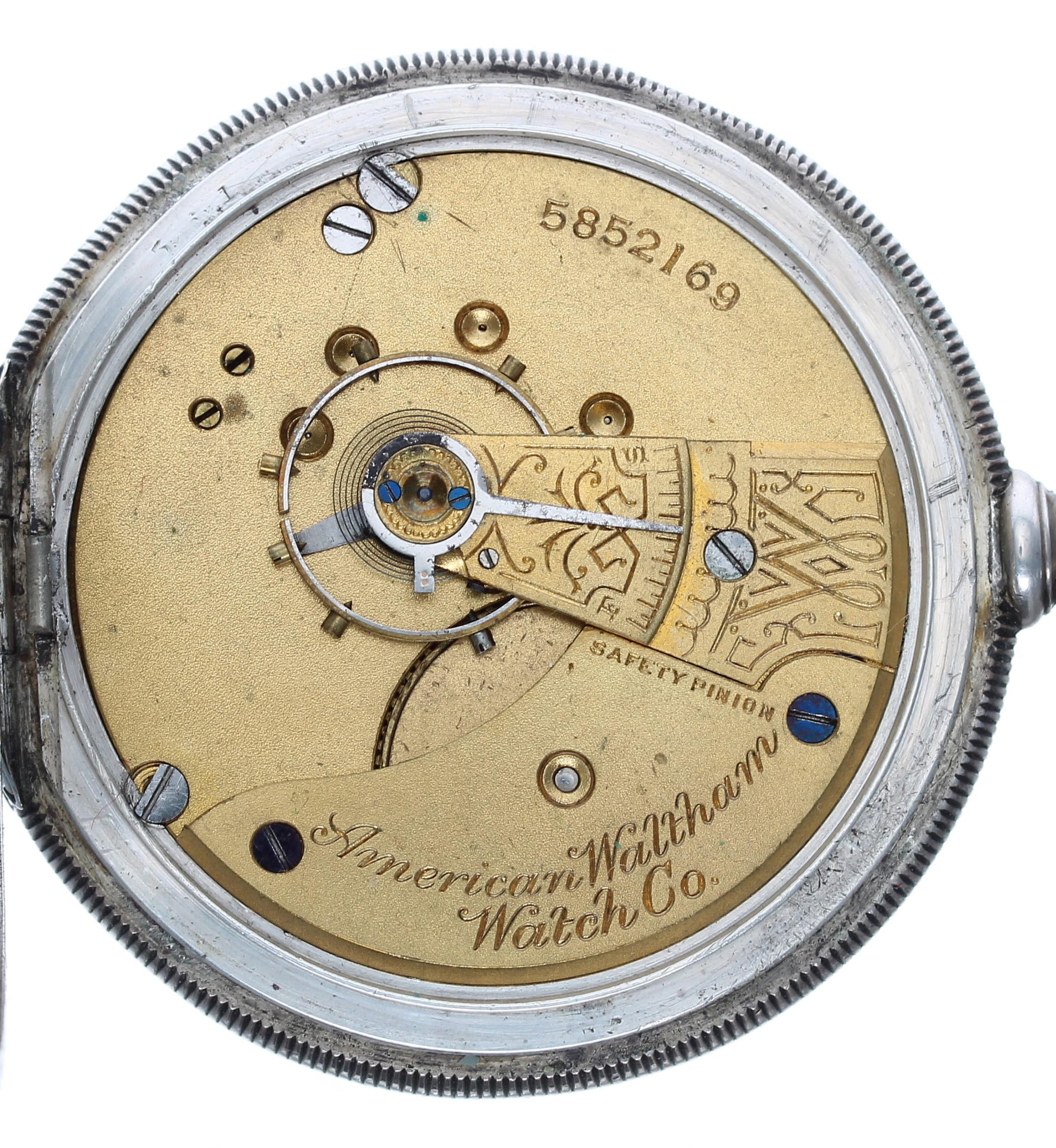 American Waltham lever set hunter pocket watch, circa 1892, signed movement, no. 5852169, signed - Image 2 of 4