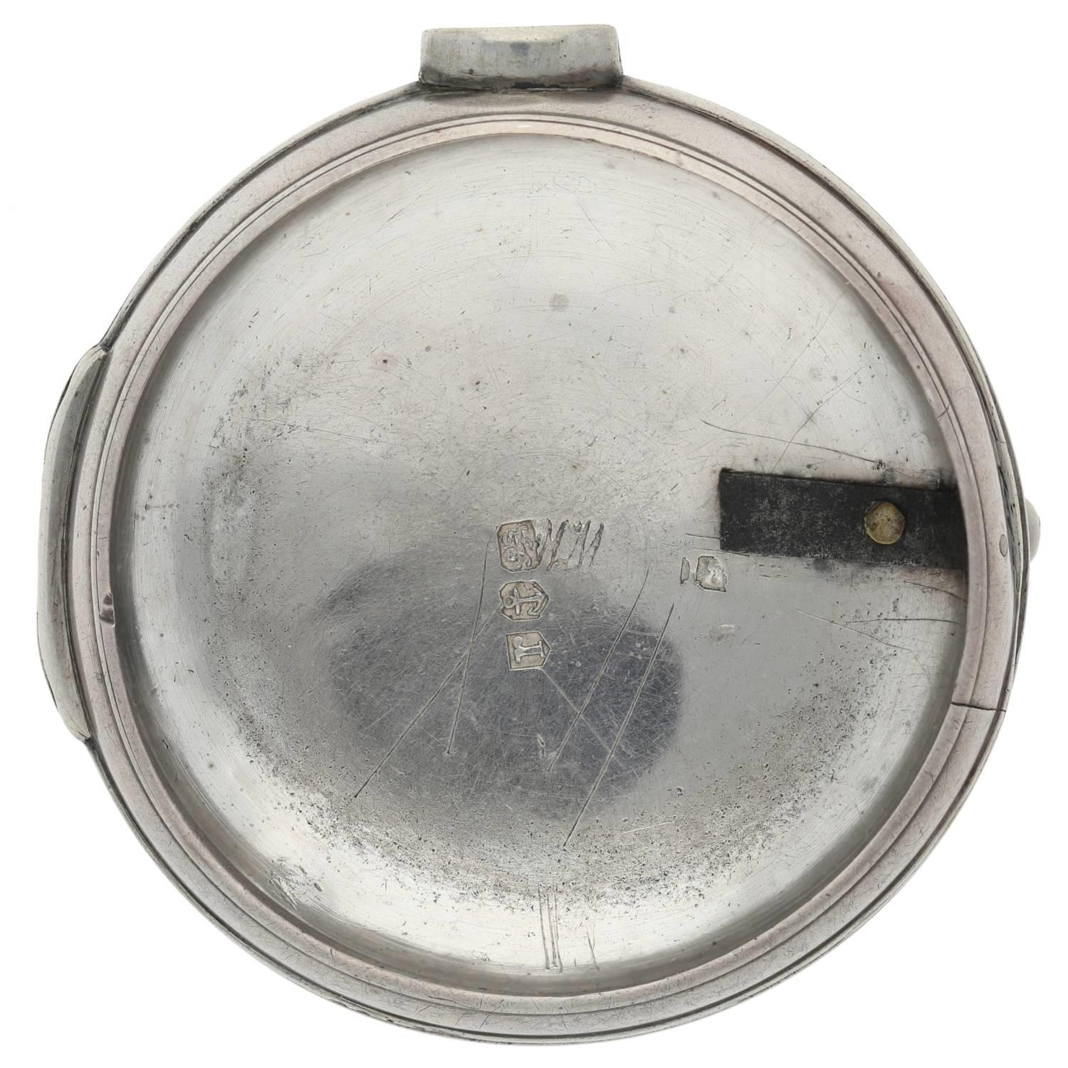 Masonic Interest - late George III silver pair cased verge pocket watch, Birmingham 1815, unsigned - Image 10 of 10