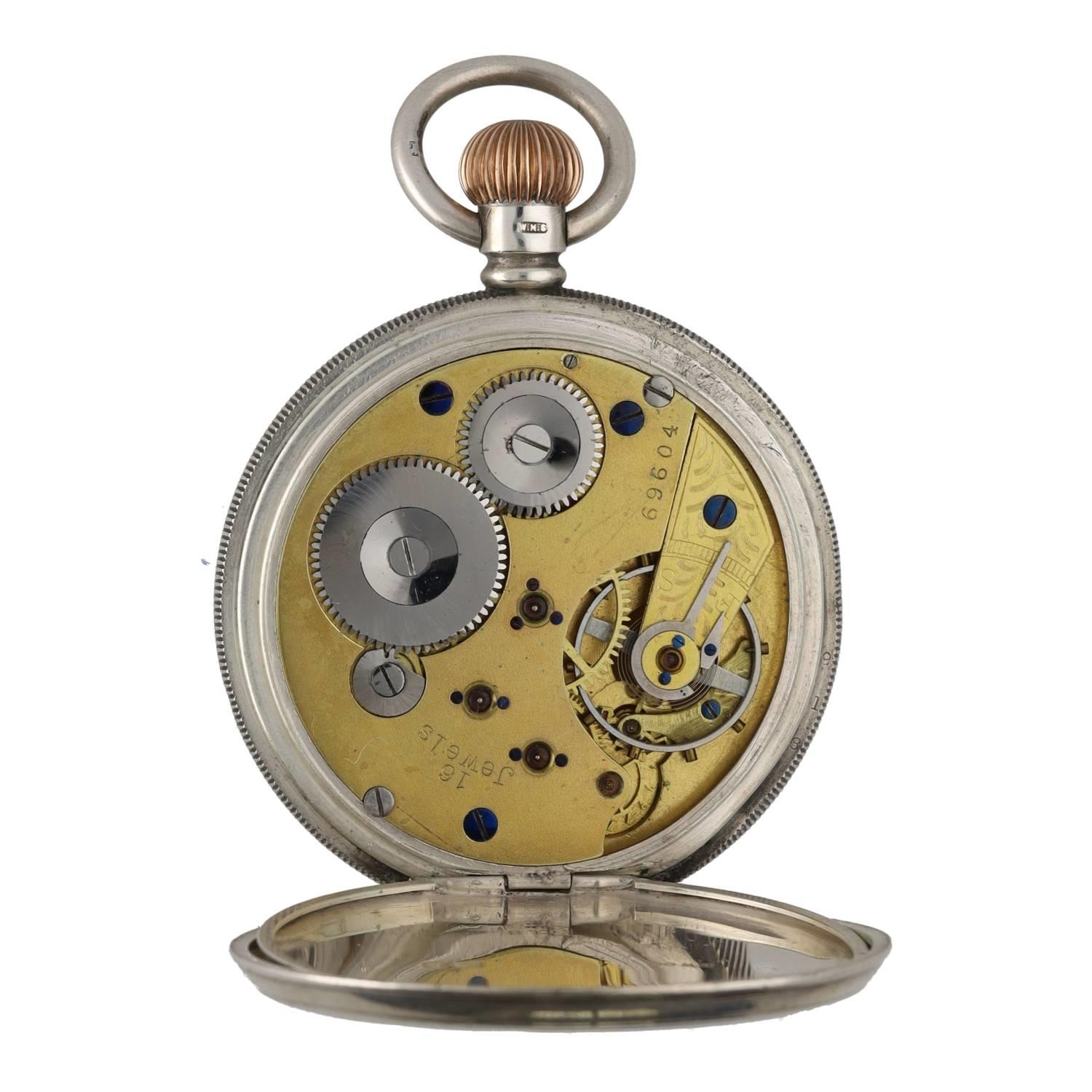 Edwardian silver lever pocket watch, Birmingham 1906, 16 jewel three quarter plate movement, no. - Bild 2 aus 3
