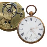 J. Allkins, Horncastle - 19th century gilt and white metal fusee lever pocket watch, signed