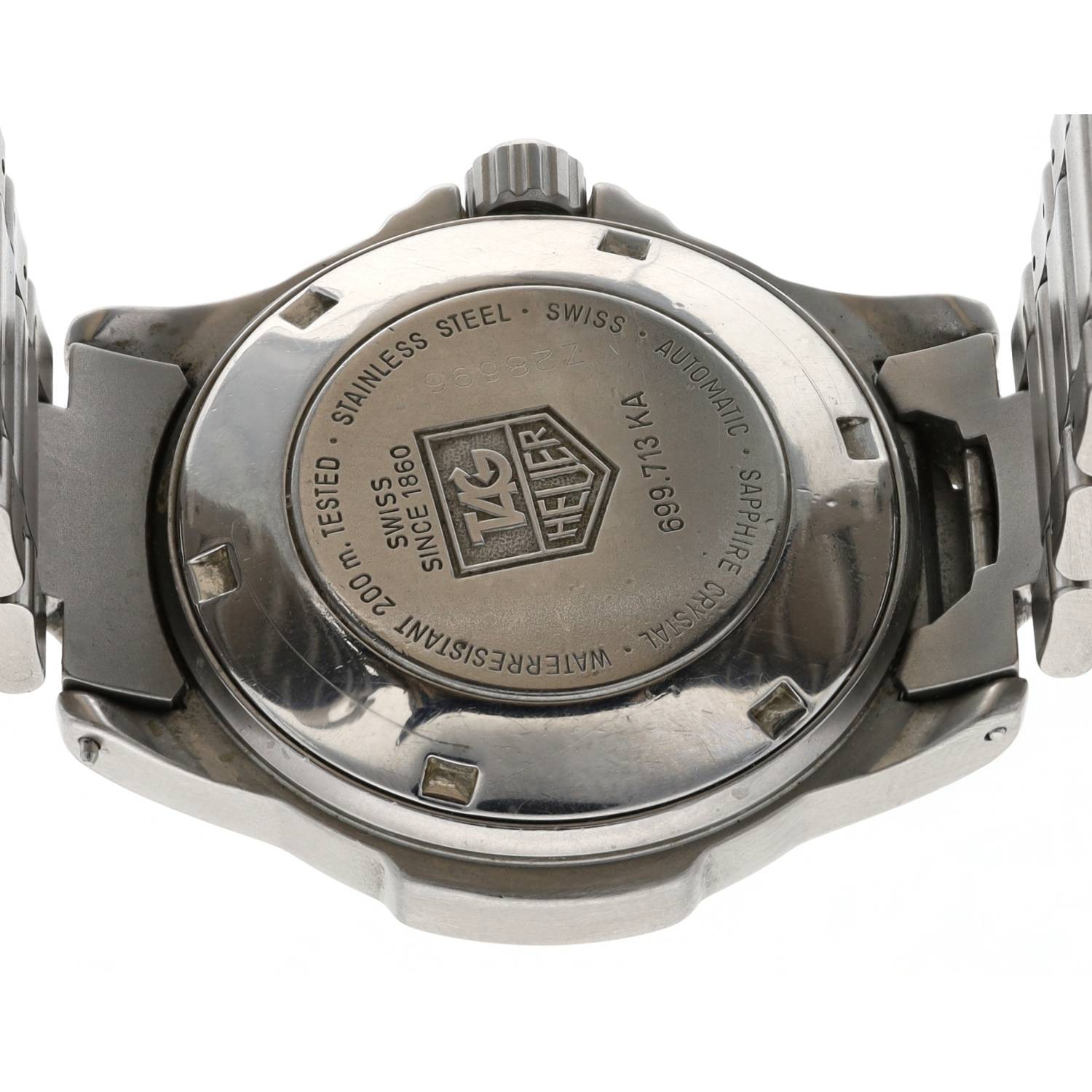 Tag Heuer 4000 Series automatic mid-size stainless steel gentleman's wristwatch, reference no. 699. - Image 2 of 2