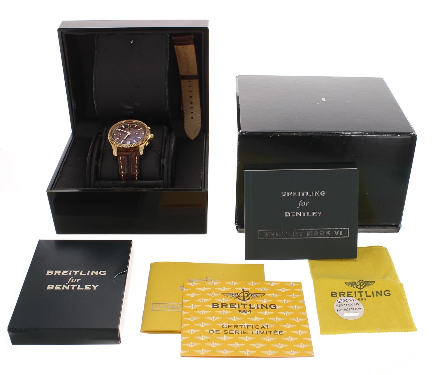 Rare Breitling for Bentley Mark VI Special Edition Chronograph Chronometer automatic 18ct rose - Image 3 of 7