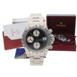 Tudor Oysterdate Chrono Time 'Big Block' automatic stainless steel gentleman's wristwatch, reference