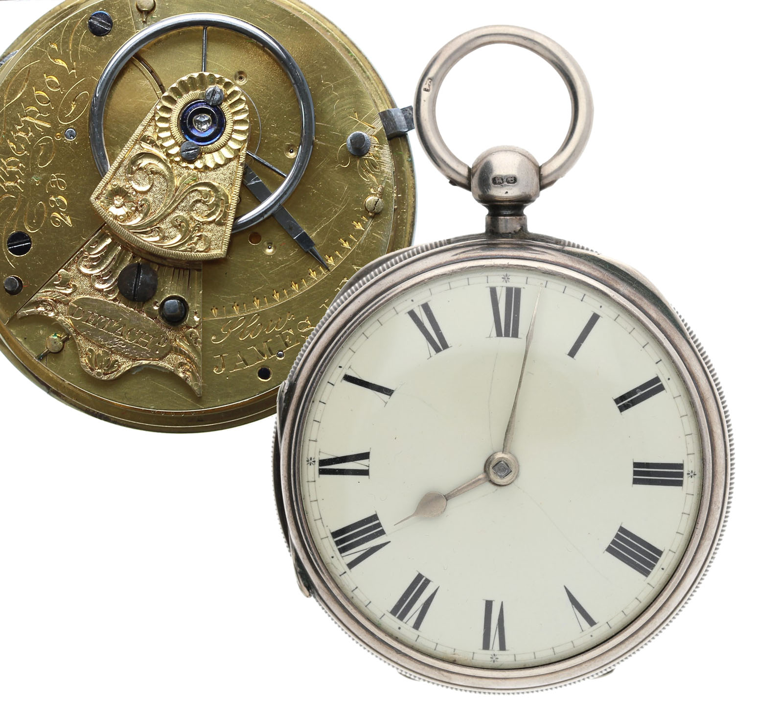 James Lea, Liverpool - Victorian silver fusee detached lever pocket watch, Chester 1889, signed