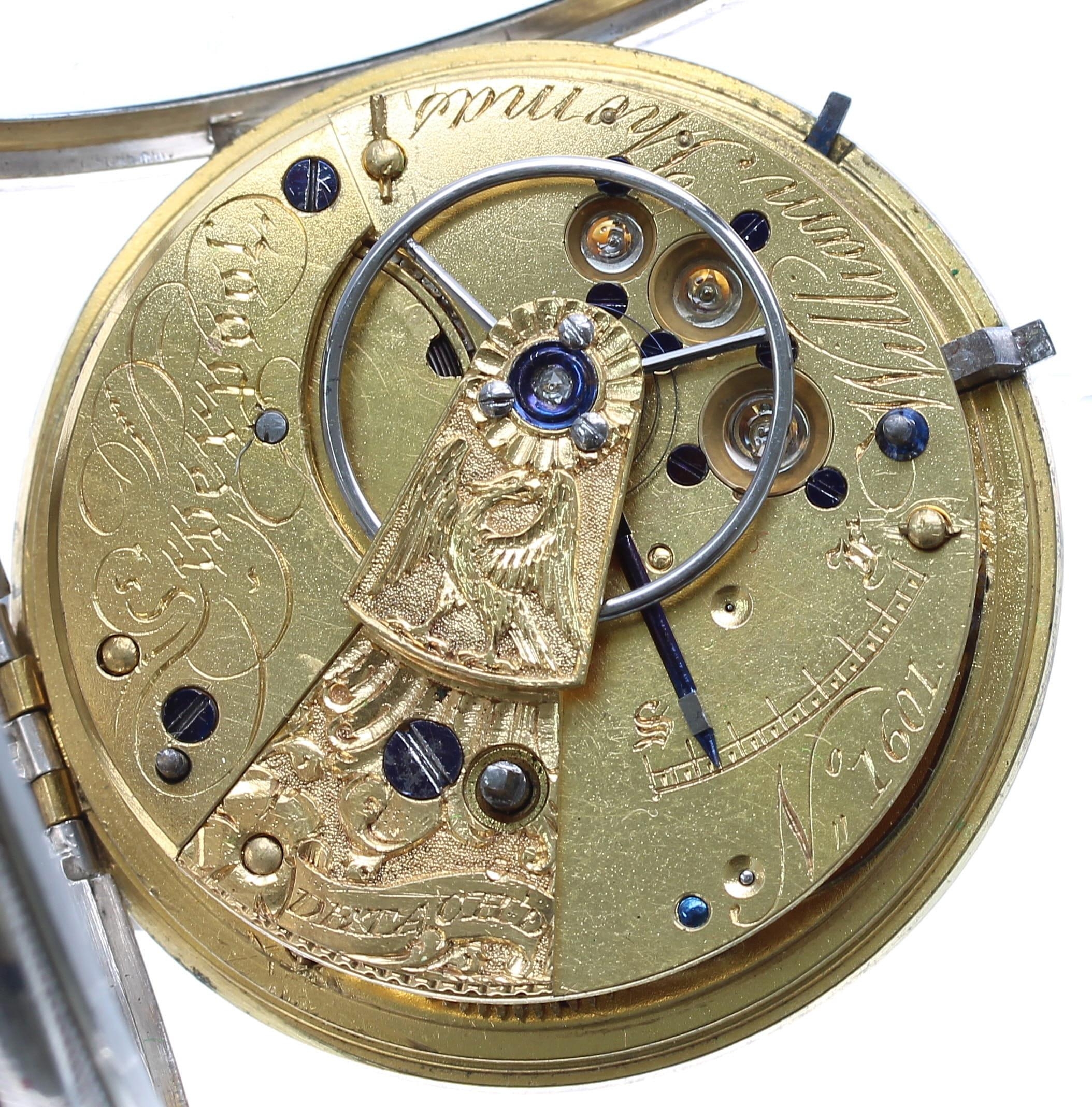 William Thomas, Liverpool - William IV silver detached lever pocket watch, Chester 1836, signed - Image 3 of 4