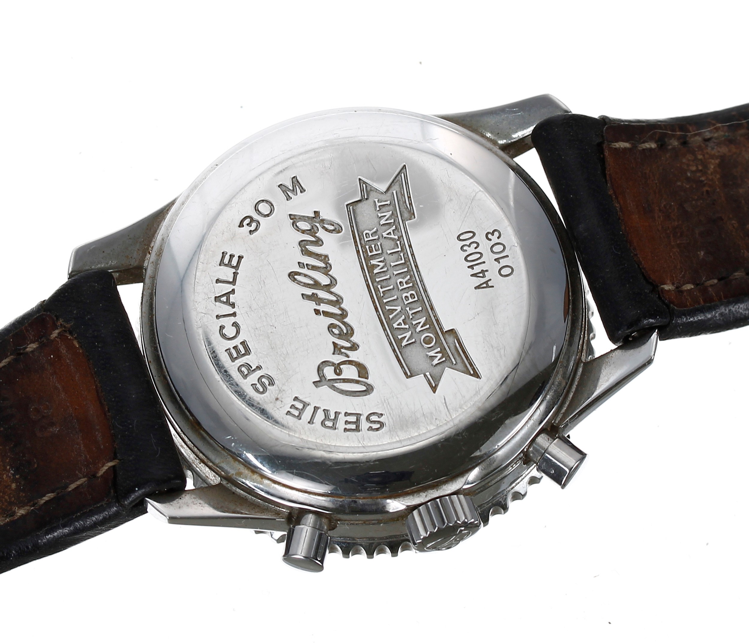 Breitling Navitimer Montbrilliant Chronograph automatic stainless steel gentleman's wristwatch, - Bild 4 aus 4