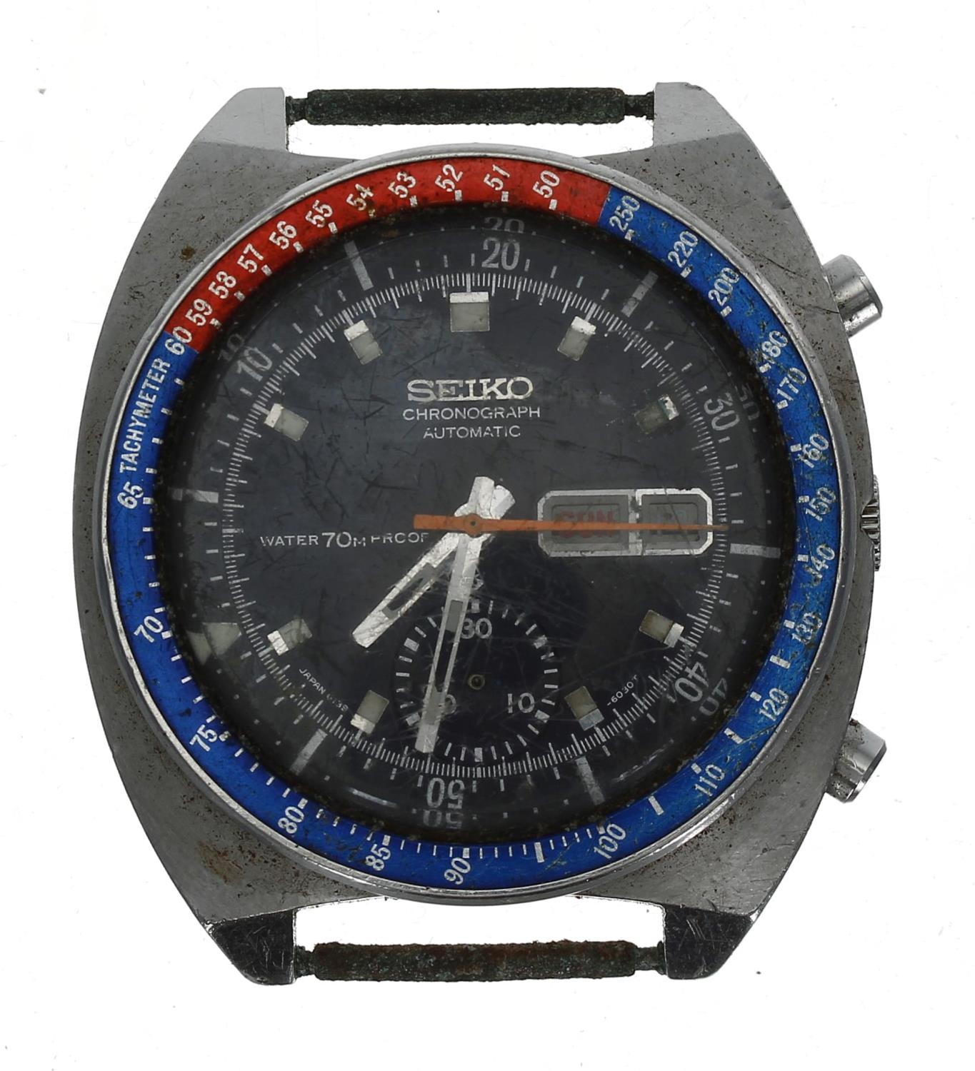 Seiko Chronograph automatic stainless steel gentleman's wristwatch, reference no. 6139-6000,