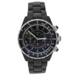 Chanel J12 Superleggera Chronograph  Chronometer automatic matte black ceramic and stainless steel