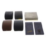 Breitling - Four assorted Breitling wristwatch pouches; together with two Breitling wristwatch strap