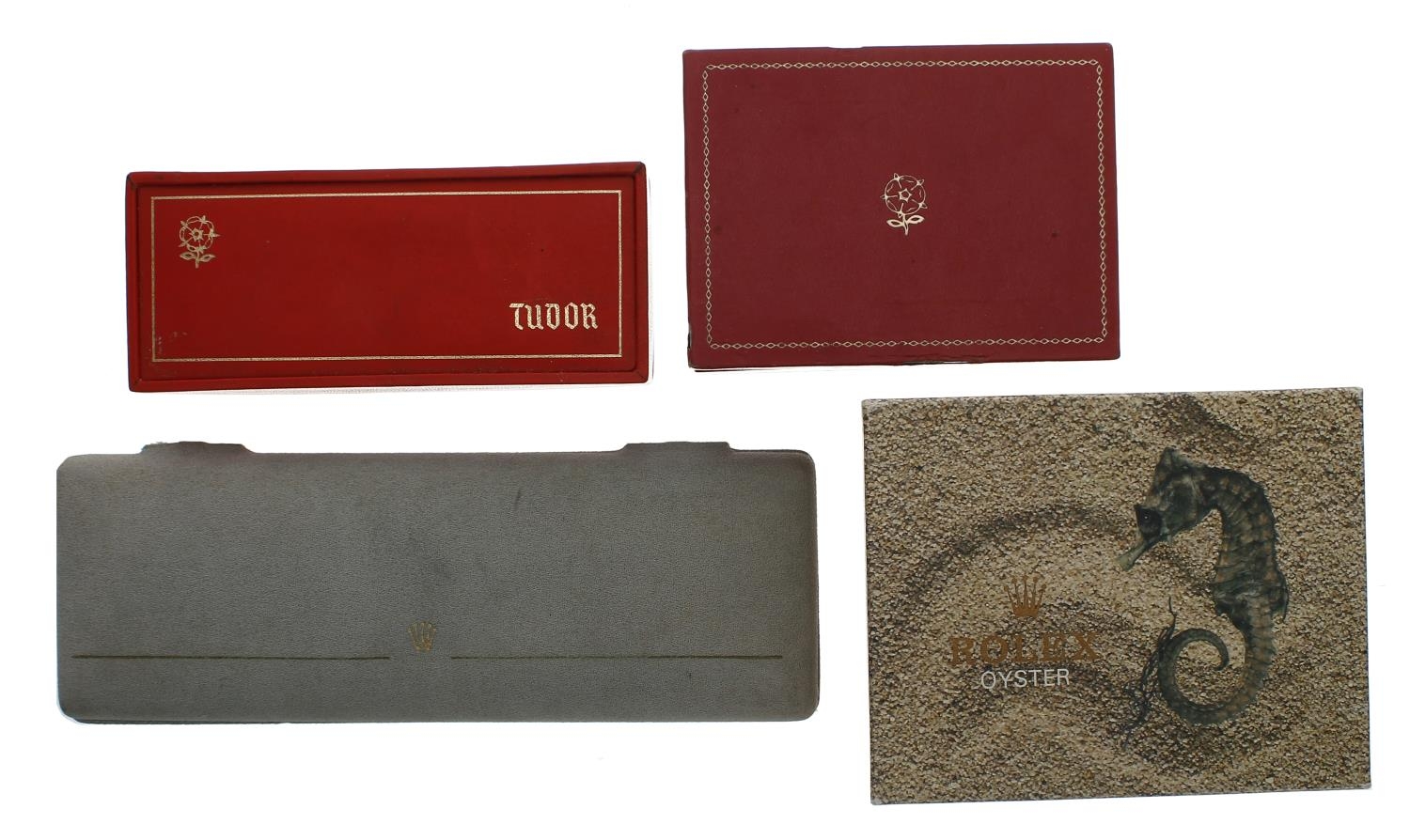 Rolex Cameleon wristwatch case; together with a Rolex Oyster wristwatch outer box and two Tudor