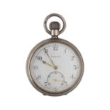 Vertex - Swiss silver lever pocket watch, Birmingham 1916, signed 15 jewel movement, inscribed