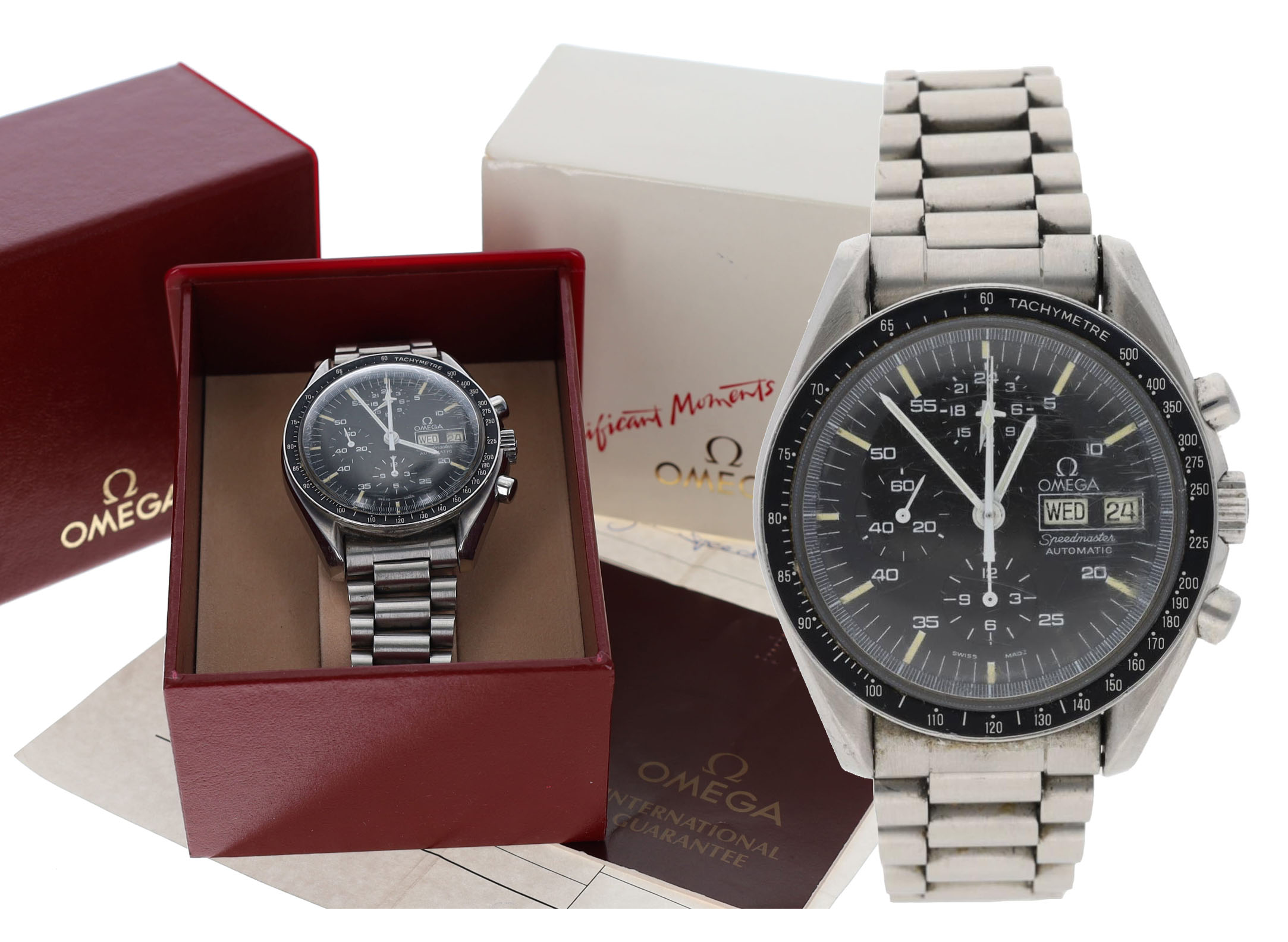 Rare Omega Speedmaster 'Holy Grail' Chronograph automatic stainless steel gentleman's wristwatch,