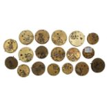 Eighteen fusee lever pocket watch movements (18)