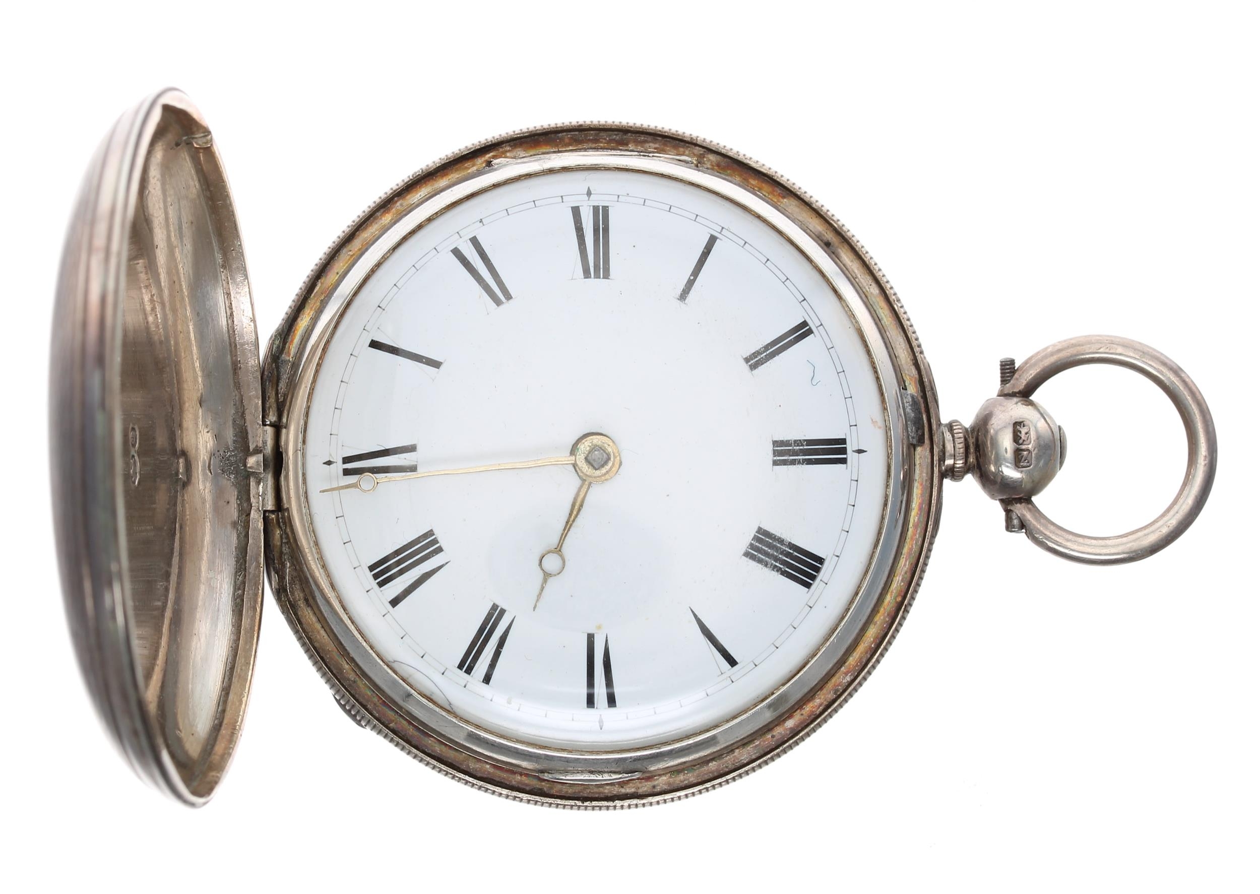 Parkinson & Frodsham, London - 19th century silver verge hunter pocket watch, signed fusee movement, - Bild 2 aus 5