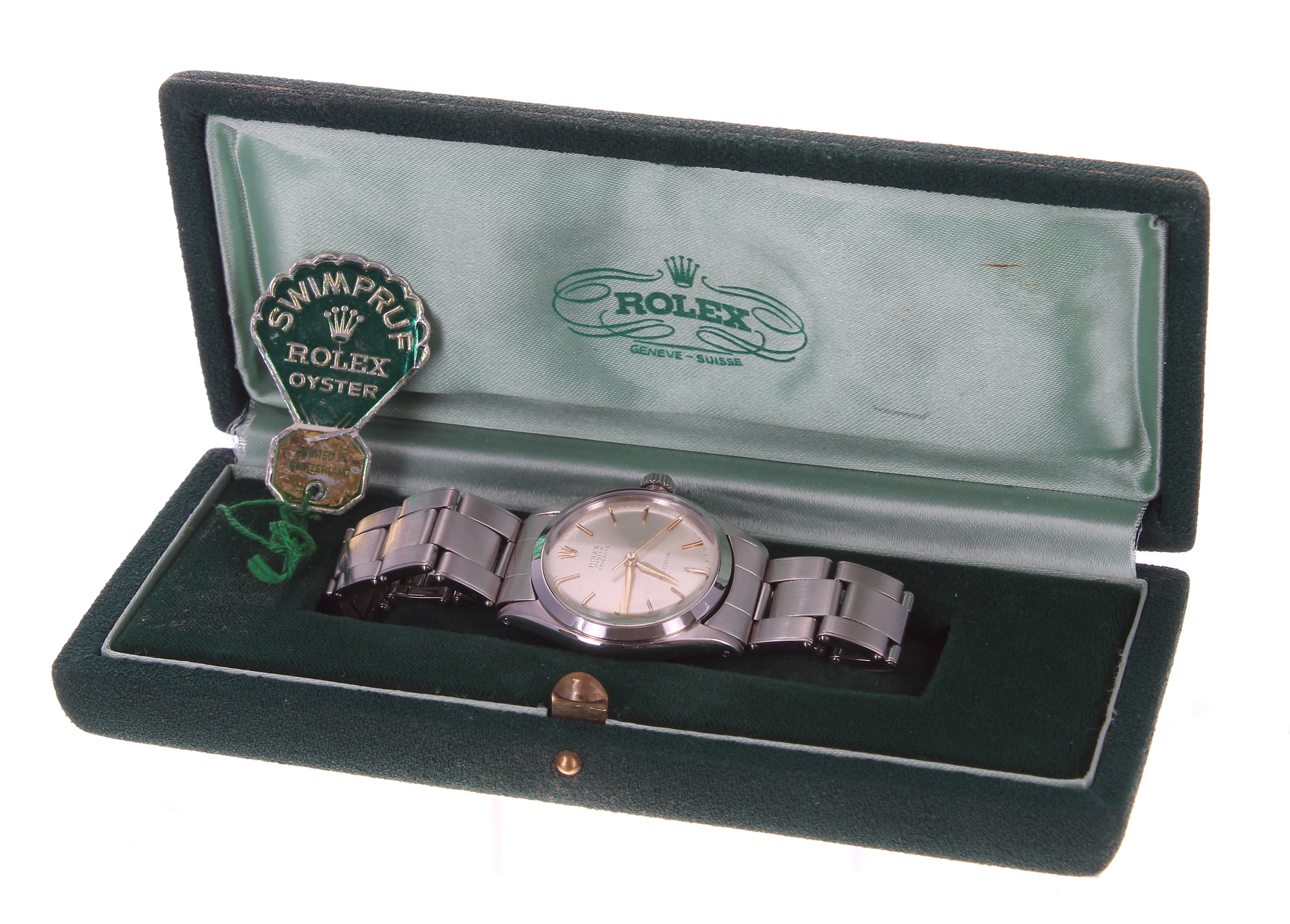 Rolex Oyster Speedking Precision stainless steel mid-size wristwatch, reference no. 6430, serial no. - Image 3 of 4