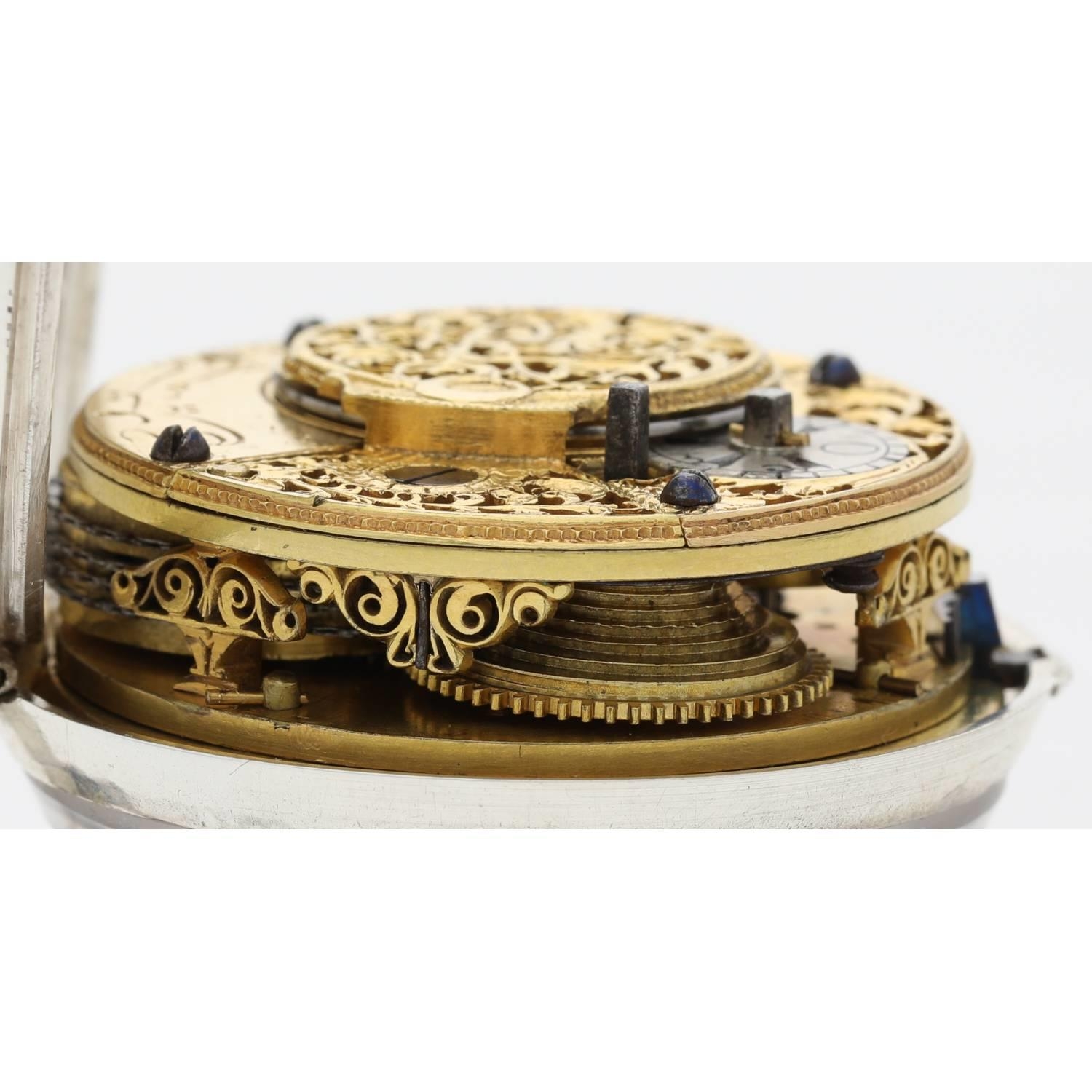 Ralph Gout, London - early 19th century silver and tortoiseshell triple cased verge pocket watch - Image 5 of 13