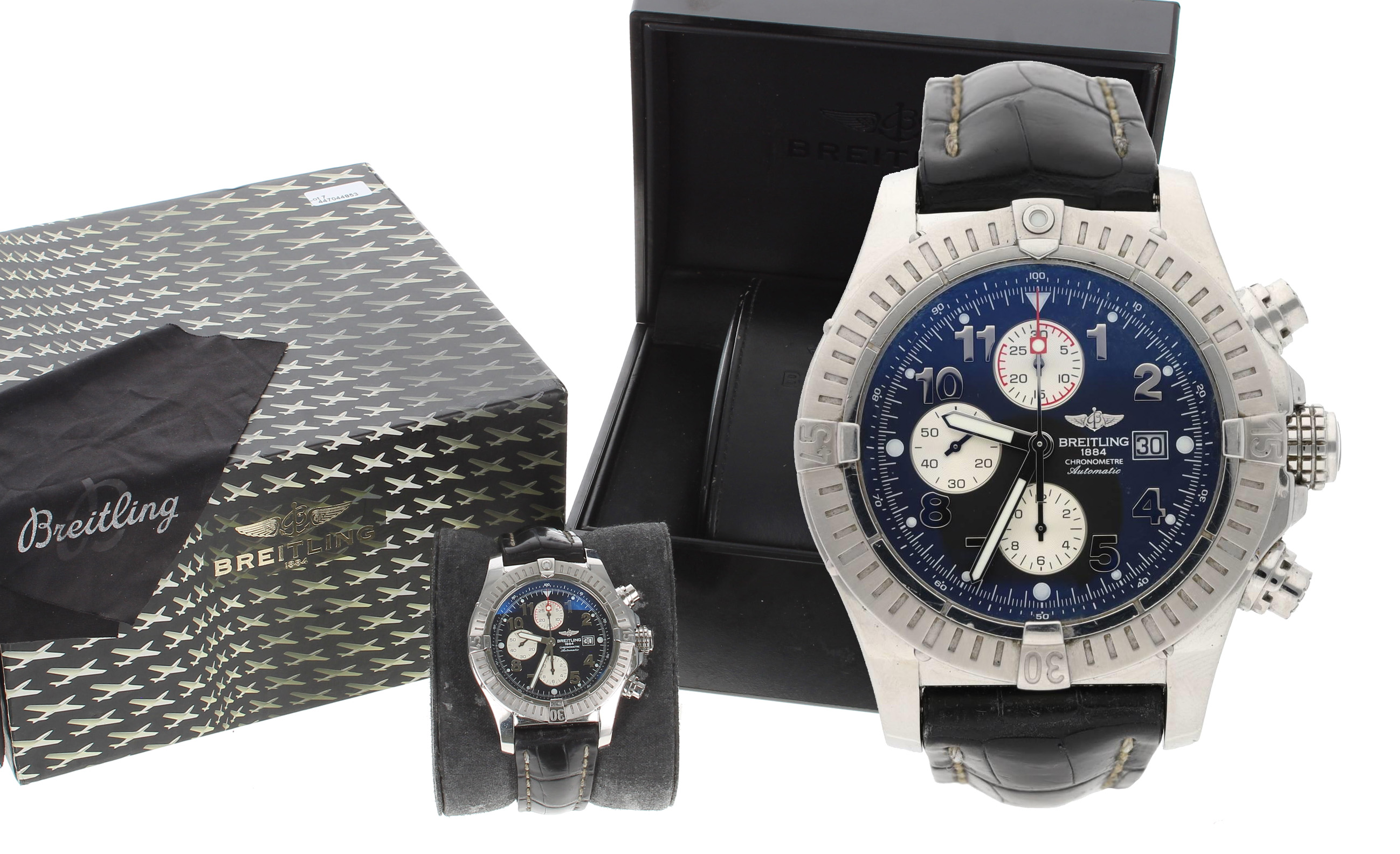 Breitling Super Avenger Chronometre Chronograph automatic stainless steel gentleman's wristwatch,