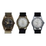 Three automatic gentleman's wristwatches to include Curtis Autowind, 34mm; Gruen Precision Autowind,