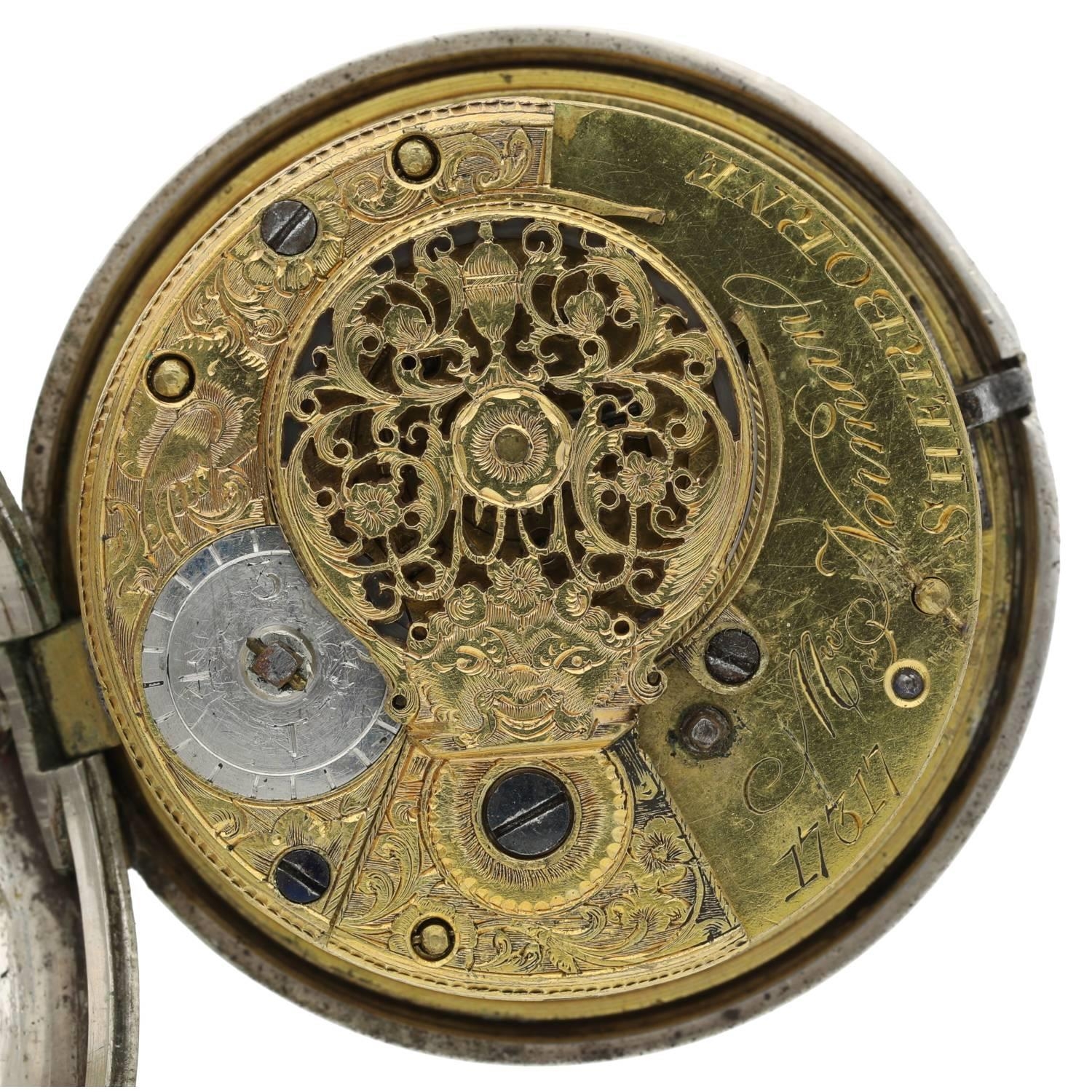Mw Norman, Sherbourne - George III silver pair cased verge pocket watch, London 1809, signed fusee - Image 4 of 7