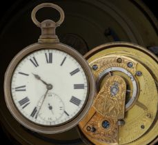 P. Rielly, Dublin - Irish early 19th century gilt metal pair cased verge pocket watch, signed