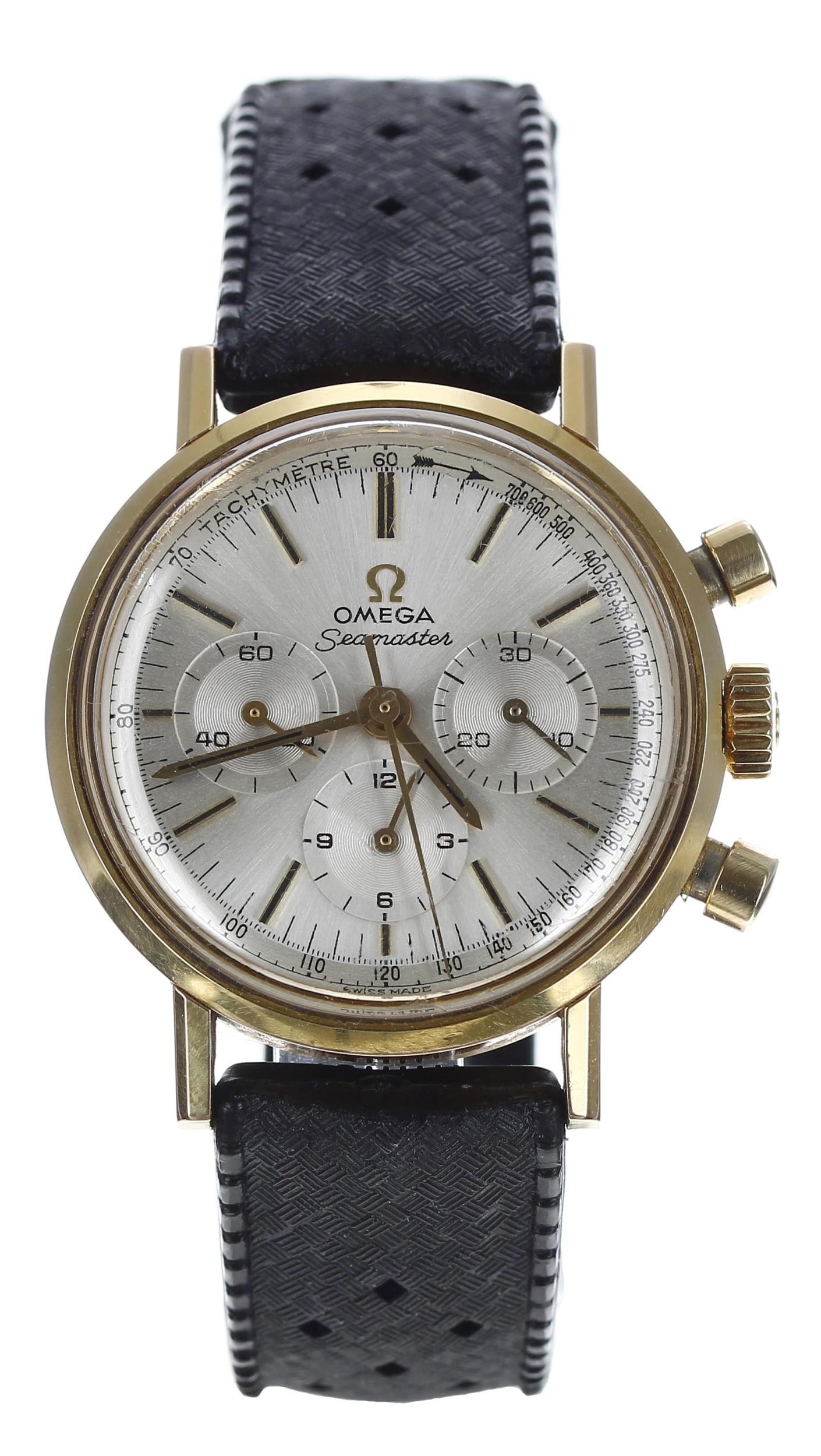 Omega Seamaster Chronograph gold plated and stainless steel gentleman's wristwatch, reference no. - Image 2 of 7